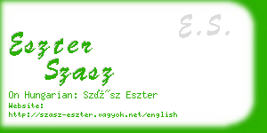 eszter szasz business card